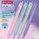 Ручка шариковая автоматическая с грипом BRAUBERG 'CLASSIC PASTEL', СИНЯЯ, корпус ассорти, пишущий узел 0,5 мм, линия письма 0,35 мм, 144468