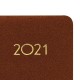 Ежедневник датированный 2021 А5 (138х213 мм) BRAUBERG 'Select', балакрон, коричневый, 111401