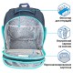 Рюкзак BRAUBERG CLASSIC, легкий каркас, премиум материал, 'Dandelions', синий, 37x32х21 см, 270582