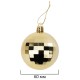 Украшение ёлочное 4 шт., 6 см, 'Диско-шар', пластик, золотистый, ЗОЛОТАЯ СКАЗКА, 592484