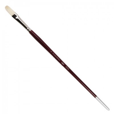 Кисть художественная KOH-I-NOOR щетина, плоская, №6, длинная ручка, блистер, 9936006014BL