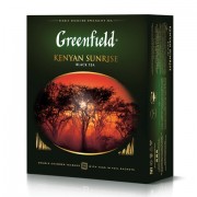 Чай GREENFIELD (Гринфилд) 'Kenyan Sunrise' ('Рассвет в Кении'), черный, 100 пакетиков в конвертах по 2 г, 0600-09