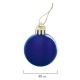 Шары ёлочные 12 шт., 4 см, 'Solid Color', пластик, СИНИЕ, глянец, ЗОЛОТАЯ СКАЗКА, 591122