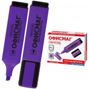 Текстовыделитель ОФИСМАГ, ФИОЛЕТОВЫЙ, линия 1-5 мм, 151207