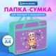 Папка на молнии с ручками BRAUBERG А4, 1 отделение, пластик, 80 мм, 'Забавные котята', 273368
