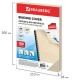 Обложки картонные для переплета, А4, КОМПЛЕКТ 100 шт., тиснение под кожу, 230 г/м2, слоновая кость, BRAUBERG, 530947