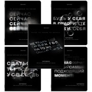 Тетради ДЭК А5 48 л. КОМПЛЕКТ 5 шт. BRAUBERG, скоба, клетка, глянцевый лак, 'ЦИТАТЫ', 404960