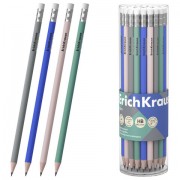 Карандаш чернографитный с ластиком ERICH KRAUSE 'Navy', круглый, HB, ассорти, 65562