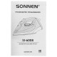 Утюг паровой SONNEN SI-6008, 2200 Вт, керамическое покрытие, антикапля, серебристый/золотой, 456998