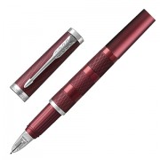 Ручка 'Пятый пишущий узел' PARKER 'Ingenuity Deluxe Deep Red PVD', корпус бордовый, хромированные детали, черная, 1972233