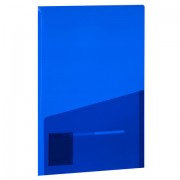 Папка-уголок 2 кармана, непрозрачная, А4, BRAUBERG 'SPECIAL', синяя, 0,18 мм, 273060