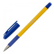 Ручка шариковая с грипом STAFF 'Basic BP-14 Orange', СИНЯЯ, узел 0,7 мм, линия письма 0,35 мм, 143747