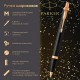 Ручка шариковая PARKER 'IM Core Black Lacquer GT', черный глянцевый лак, позолота, синяя, 1931666