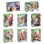 Пазл картонный 'ЗИМНИЕ РАДОСТИ ' 260 элементов АССОРТИ, 220х330 мм, HATBER