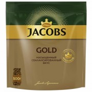 Кофе растворимый JACOBS 'Gold', сублимированный, 500 г, мягкая упаковка, 8052236