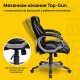 Кресло офисное BRABIX 'Eldorado EX-504', экокожа, черное, 530874