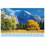 Календарь настенный листовой, 2021 год, А1 формат, 90х60 см, '4 Сезона', HATBER, Кл1_04333