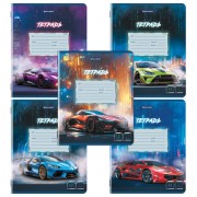 Тетради ДЭК 12 л., КОМПЛЕКТ 10 шт., BRAUBERG, клетка, обложка картон, 'SPORT CARS', 107315