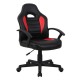 Кресло компьютерное BRABIX 'Spark GM-201', экокожа, черное/красное, 532503