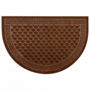 Коврик придверный 60х90 см, ВЕНГЕ, грязезащитный, 430 г/м2, ПОЛУКРУГ, фактурный ЧЕШУЙКИ, ЛЮБАША, 701053