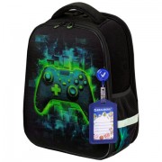 Ранец BRAUBERG FIT, 2 отделения, 'Neon gamepad', 3D-панель, 38х27х14 см, 274385