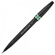 Ручка-кисть PENTEL (Япония) 'Brush Sign Pen Artist', линия письма 0,5-5 мм, зеленая, SESF30C-D 