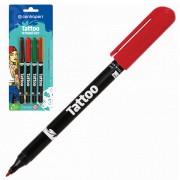 Фломастеры для кожи 4 ЦВЕТА CENTROPEN 'Tattoo', + 16 трафаретов, смываемые, 2880/4BL, 628800405