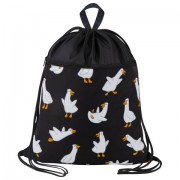 Мешок для обуви BRAUBERG БОЛЬШОЙ, с ручкой, карман на молнии, сетка, 49х41 см, 'Crazy geese', 274638