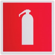 Знак пожарной безопасности 'Огнетушитель', 200х200 мм, самоклейка, фотолюминесцентный, F 04