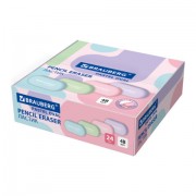 Ластик BRAUBERG 'PASTEL OVAL', 50х23х10 мм, цвета ассорти, овальный, 274023