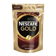 Кофе молотый в растворимом NESCAFE (Нескафе) 'Gold', 150 г, мягкая упаковка, 12326223