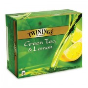 Чай TWININGS (Твайнингс) 'Green tea Lemon', зеленый, со вкусом лимона, 50 пакетиков, F10049