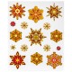 Украшение для окон и стекла ЗОЛОТАЯ СКАЗКА 'Красно-золотые снежинки 2', 30х38 см, ПВХ, 591208