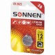 Батарейка литиевая SONNEN Lithium CR2025 'таблетка, дисковая, кнопочная' 1 шт., блистер, 451973
