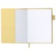 Ежедневник недатированный В6 130х185 мм BRAUBERG 'Glam', под кожу, 160 л., желтый, 116222