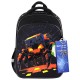 Ранец BRAUBERG QUADRO, 3 отделения, с брелком, Fire spider, 37х28х18 см, 273106