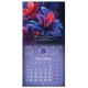 Календарь настенный перекидной 2027г, BRAUBERG, 12 листов, 28,5х28,5 см, 'Floral', 118425