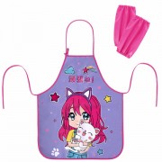 Накидка фартук с нарукавниками для труда ЮНЛАНДИЯ, 46х54 см, 'Anime hugs', 272468