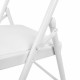 Стул складной BRABIX 'Golf Plus CF-003 КОМФОРТ', белый каркас, кожзам белый, 532888