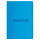 Обложка для паспорта, мягкий полиуретан, 'PASSPORT', голубая, STAFF, 238405