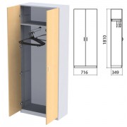 Шкаф для одежды 'Бюджет', 716х349х1810 мм, бук натуральный (КОМПЛЕКТ)