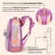 Ранец BRAUBERG SHINY, 2 отделения, с брелоком, 'Счастливый кот', 38х28х14 см, 270697