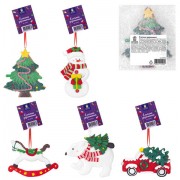Украшение елочное (1 шт.) 'Xmas Toys' 11х9,5 см, полимерная глина, ассорти 5 дизайнов, ЗОЛОТАЯ СКАЗКА, 592412