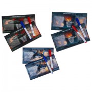 Игра настольная 'Пиши-Стирай' МОРСКОЙ / ТАНКОВЫЙ / ВОЗДУШНЫЙ БОЙ, 2 стираемых маркера, ассорти, HATBER, Ин