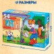 Пазлы картонные 12 элементов, КОМПЛЕКТ 30 шт., поле 17,5х13 см, РЫЖИЙ КОТ, П12-2492