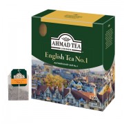 Чай AHMAD (Ахмад) 'English Tea №1', черный, 100 пакетиков с ярлычками по 2 г, 598-012