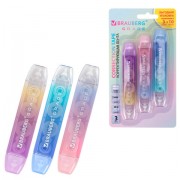 Корректирующая лента двусторонняя BRAUBERG 'GRADE PASTEL', 5 мм x 10 м, КОМПЛЕКТ 3 штук, 273026