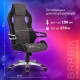 Кресло компьютерное BRABIX 'Techno GM-002', ткань, черное/серое, вставки белые, 531815