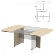 База стола для переговоров 'Приоритет' 1400х1200х750 мм, кронберг (КОМПЛЕКТ)