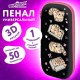 Пенал ЮНЛАНДИЯ, 1 отделение, 1 откидная планка, карман, EVA-покрытие soft-touch, 22х10х5 см, 'Box cats', 274569